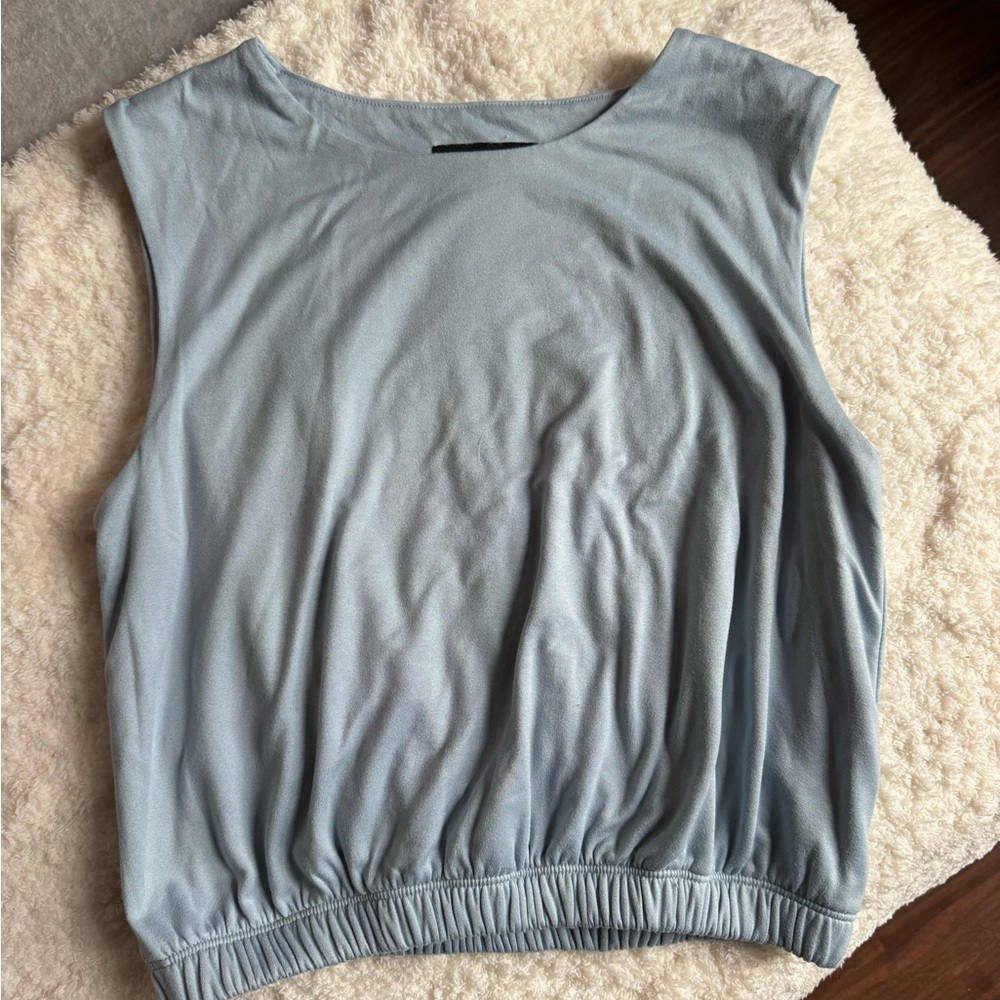 Sky Blue Women's Sleeveless Top